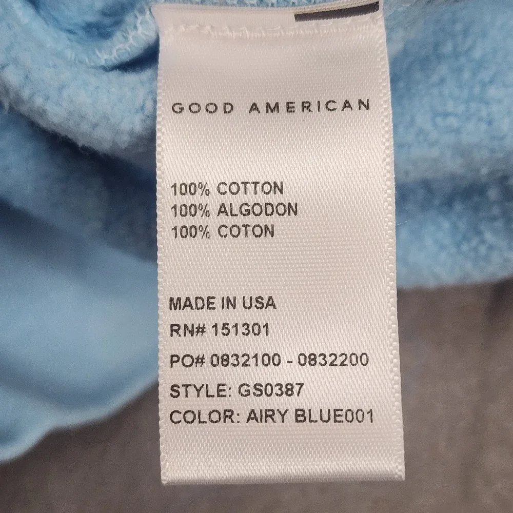 Good American All Good Sweatshirt Airy Blue Puff Print Kids 2T‎